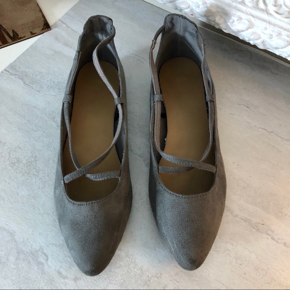 3/$20 Gap Factory gray suede flats